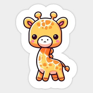 Cute Giraffe Art Sticker